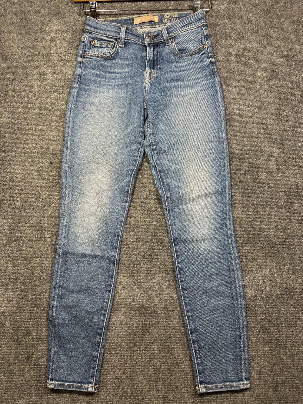 7 For All Mankind Jeans Womens 25 The Ankle Skinny Cotton Stretch Pockets